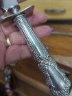 Antique Sterling Silver Handle Carving Knife   Sharpener Set