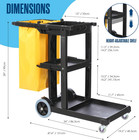 Cleaning Cart  Janitorial Cart  Cleaning Caddy With Wheels  Janitor  440 Lb    F