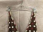Women s Polka-dot Cotton Bib Apron With V-neck  Front Pocket And Ruffle-one Size
