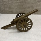 Vintage Brass Metal Cannon Armory Weapon Model 8    Long 3    Tall Antique Rare Euc