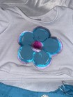 Build A Bear Flower Shimmer Top Teal Blue Shorts Teddy Clothes Outfit