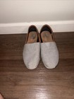 Toms Classic Alpargata Gray brown Canvas Women   s 8 5 Slip On Flat