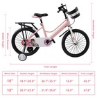 16  Kids Bike For Boys And Girls With Auxiliary Wheels   Rack Pink