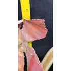 Vintage Mid Century 70 s Modern Brutalist Brass Red Flower Sculpture Rock Base