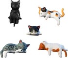 5 Pcs Mini Cat Desk Figurines Tiny Multi Pose Cats Resin D  cor Cat Lovers Gift
