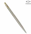 2 X Parker Classic Jotter Stainless Steel Gt Gold Trim Ball Pen Blue Ink