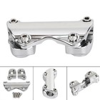 Chrome Aluminum 1  Handlebar Risers Top Clamp For Harley Touring 88-23 Road King