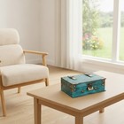 Wooden Storage Box With Lid Vintage Wooden Box With Hinged Lid Antique-style