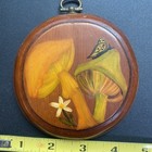 Vintage 70   s Hand Painted Beautiful Mushroom Wood Wall Hangings Set Of 2