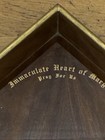 Large Wood Shrine Immaculate Heart Of Mary Devotional Wall Altar Shelf Vintage