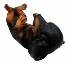Ebros Black   Tan Sausage Wiener Dachshund Dog Wine Bottle Holder Figurine 11 l