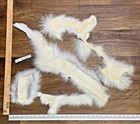 Premium Tanned Scrap Fox Fur Pieces White Arctic Cross Silver Grey Exotic Fox
