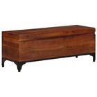 Storage Trunk Brown Solid Acacia Wood Large Storage Trunk Vidaxl