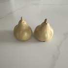 Patricia Garrett Great Impressions Pears Salt   Pepper Shakers Studio Pottery