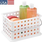 Portable Shower Caddy Basket With Handle  White   For College Dorm Or Bathroom 