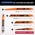 10-piece Reciprocating Saw Blades Set With Storage Case  6  8    9  Wood   Metal