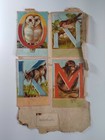 Animal Letters Cartoon Antique Victorian Trade Card Rare Vhtf Early 1900s Scrapb