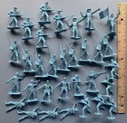32 Vintage Marx Soft Plastic 54mm American Civil War Union Infantry Toy Soldiers