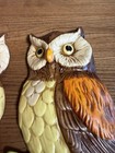 Set Of 2 Vintage Owl Hanging Wall Plaques   382 Japan Lefton Ceramic 7  Kitchen