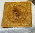 Vintage 1970s 8 Lucite Retro Coasters Plants Flowers Cork Twine    