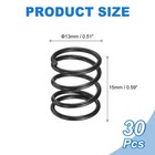 30pcs Compression Spring  13mm Od 1 2mm Wire Size 15mm Free Length  Black