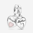 Pair Of 2 Mother Daughter Forever In My Heart Pink Pandora Charm Thanksgiving