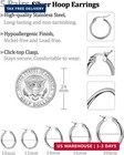 5 Pairs Hoop Earrings For Women  Silver Gold Stainless Steel Huggie Hoops