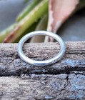 Thin 925 Sterling Silver Ring   Plain Rounded Minimalist Band   Simple All Size