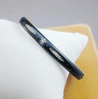 Victorian Sterling Mourning Bracelet Black Enamel Seed Pearl Hinged Bangle Germa