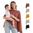 Nursing Cover For Breastfeeding  Soft Privacy Poncho  Multi-use Nursing Shawl   