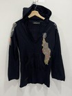 Vtg Y2k Women Ed Hardy Hoodie Sweater Knit Shirt Dress Skirt