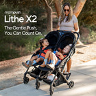 Mompush Lithe Double Stroller  Lightweight Side By Side  Infant   Toddler