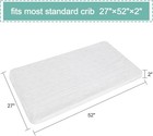 Crib Mattress Topper Memory Foam Waterproof Pad With Removable Cover 52x27x2
