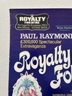 Original 1974 Royalty Folies Poster - Paul Raymond Theatre Miss Nude Revue Bar