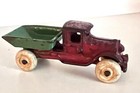 Arcade 1920   s Cast Iron Dump Truck - 4 Inch- Good  Original - Vintage Toy Truck