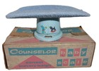 Vintage 1950 s Counselor Baby Scale Baby Blue Metal With Original Box And Cover