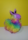 Purple W  Fluffy Rainbow Fur Llama Alpaca Stuffed Plush Stuffed Animal Toy