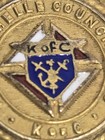 Antique Knights Of Columbus World War I  Metal Of Service 1919  New Rochelle
