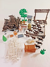 Marx Toys Roy Rogers Double R Bar Ranch Play Set  Partial Set   Extras