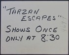 Original 1954 Reissue tarzan Escapes mgm Lobby Card  3 johnny Weissmuller vg 