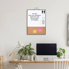 Small Whiteboard Cork-board - 16  X 12  Portable Aluminum Black Framed Magnetic