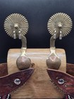 Vintage Vaquero Style Brass Spurs Signed Lbb With Straps