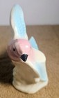 Vintage Royal Copley Mid Century Blue Pink Bird On White Stump Figurine 4 25 