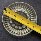 Set Of 3 Vintage Clear Glass Round Cigar Ashtrays Bowl Tray 5 In Diameter