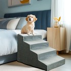 Bingopaw Pet Ramp Memory Foam Dog Steps Stairs Portable Cat Puppy Ladder For Bed