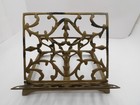 Vintage Ornate Brass Folding Book Stand Adjustable Cookbook Holder Music Easel