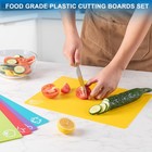 5 Pieces Flexible Plastic Cutting Board Mats With Food Icons  Bpa Free Cutting--