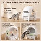 Otoging Automatic Self-cleaning Cat Litter Box W  Safety Sensor  10l White