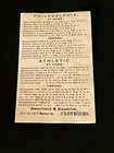1887 Trade Card- Schedule On Back- Philadelphia Quakers   Phillies     Athletics