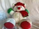 Fischer Price Puffalump Christmas Bear White 1992 Stuffed Plush 8128 12  Vtg